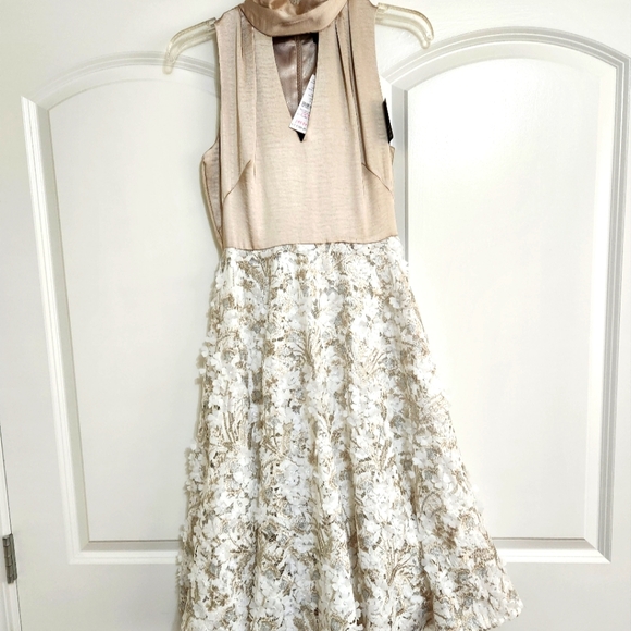 White House Black Market Dresses & Skirts - WHBM Fit-And-Flare Dress With Floral-Lace
